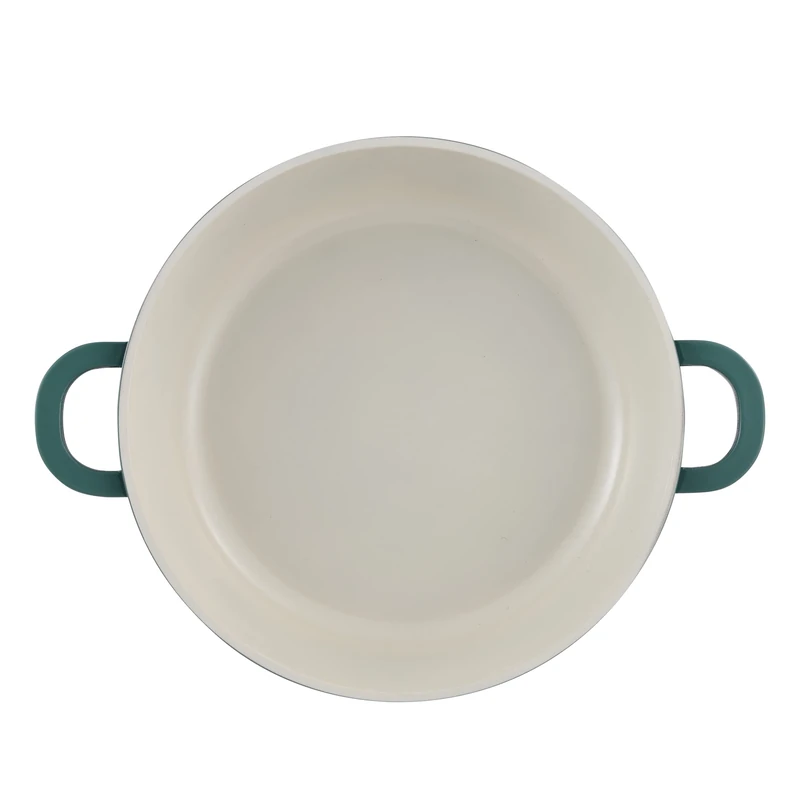 BERGNER Excalibur | Low Pot Diameter 24 cm and Height 6.5 cm | With Lid | Made of Cast Aluminium | Oven and Induction Safe | Green - Image 1