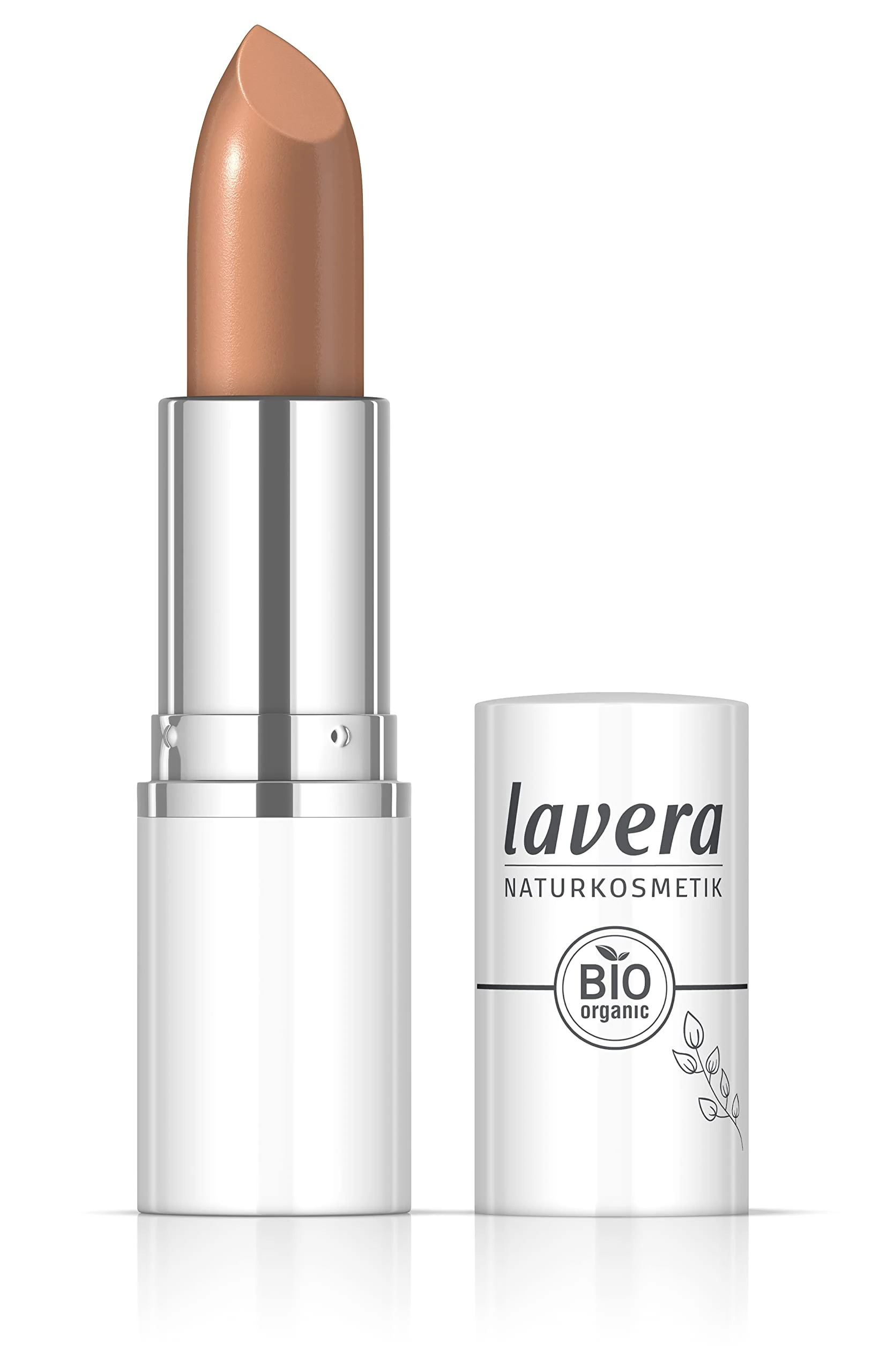 lavera Cream Glow Lipstick - Golden Ochre 06 - Intense colour - Shiny finish - High wearing comfort - Up to 6 hours hold - Vegan - Natural cosmetics (1x 18 g)