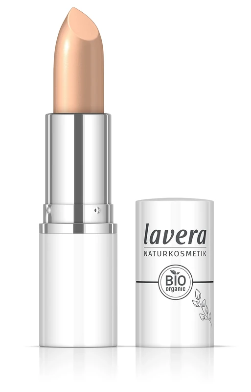 lavera Cream Glow Lipstick Peachy Nude 04 - Vegan Natural Shine