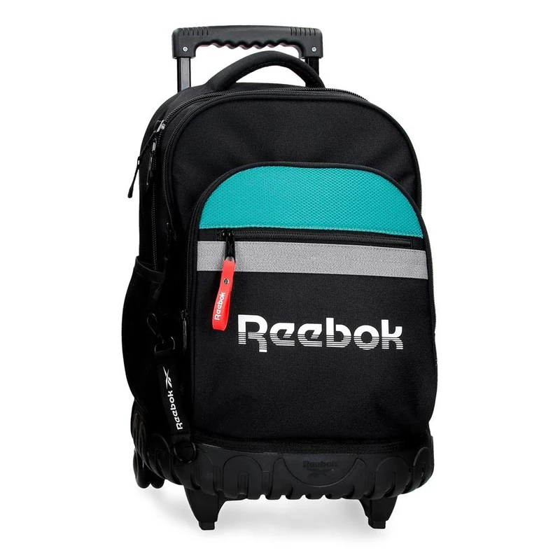Reebok Andover Backpack, Compact, 2 Wheels, Black, 32 x 43 x 21 cm, Polyester, 28.9 L