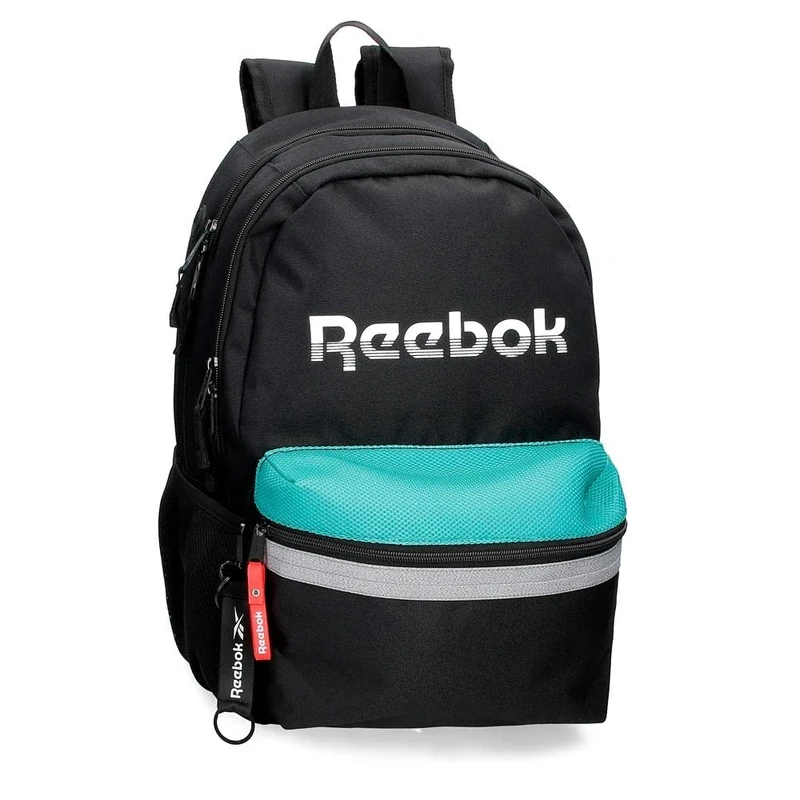 Reebok - Andover 15.6-inch Laptop School Backpack, Black, 31 x 44 x 15 cm, Polyester, 20.46 L