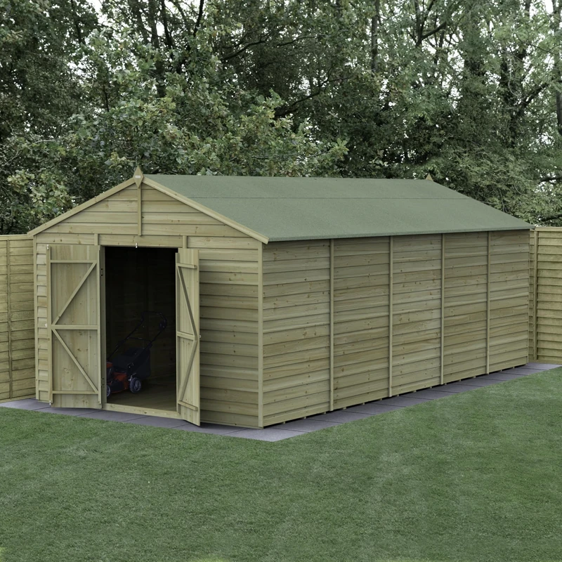 Forest Garden 4LIFE Apex Shed 10x20 - Double Door - No Windows