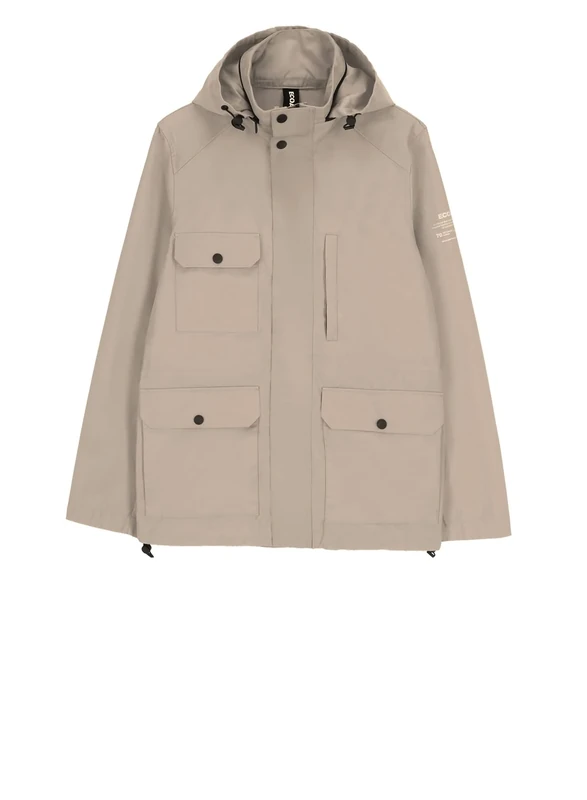 Ecoalf Men's CUATRERALF Jacket Man, Dark Sand, 000L - Image 1
