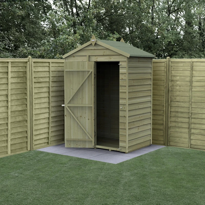 Forest Garden 4LIFE Apex Shed 5x3 - Single Door - No Window