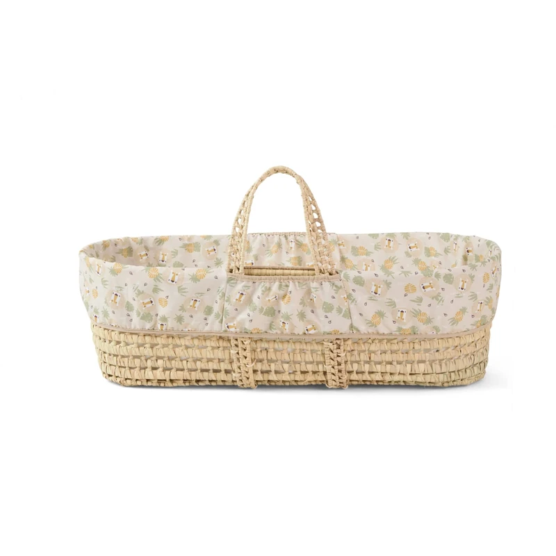 Clair de Lune Safari Palm Moses Basket - 75 x 28 cm