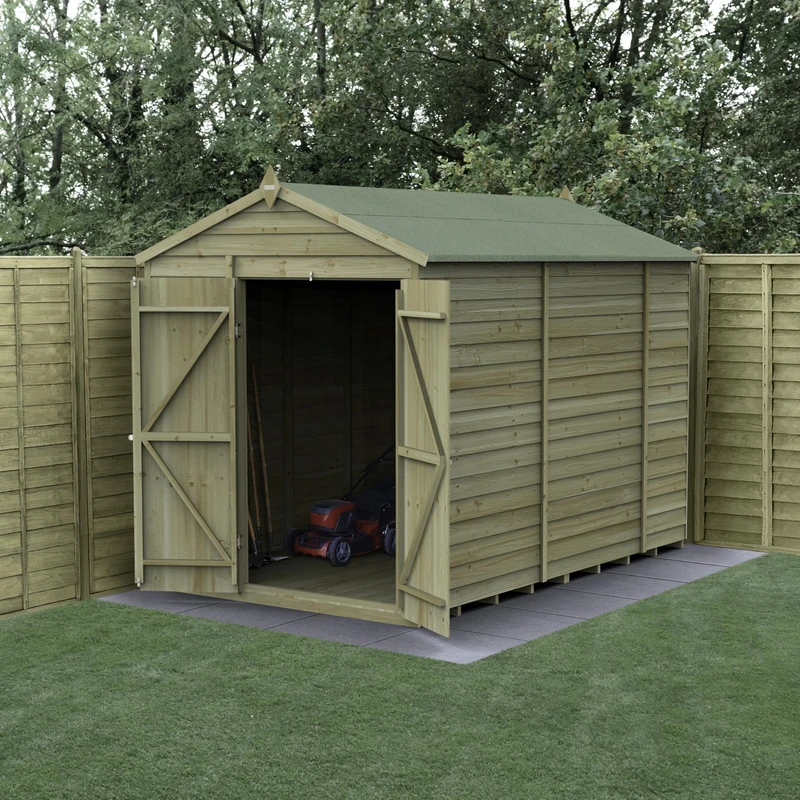 Forest Garden 4LIFE Apex Shed 6x10 - Double Door - No Window