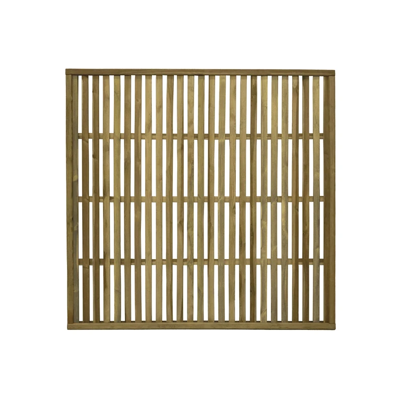 Forest Garden 1.8m x 1.8m Pressure Treated Vertical Slatted Trellis Screen - Pack of 3