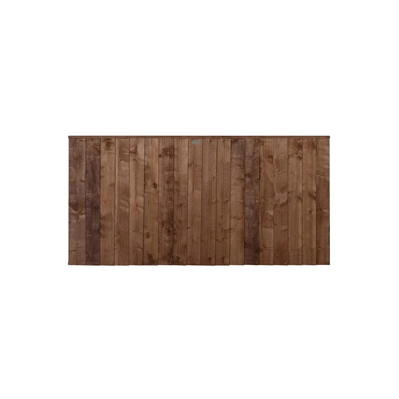 Forest Garden 6ft x 3ft (1.83m x 0.93m) Brown Pressure Treated Closeboard Board Fence Panel - Pack of 3