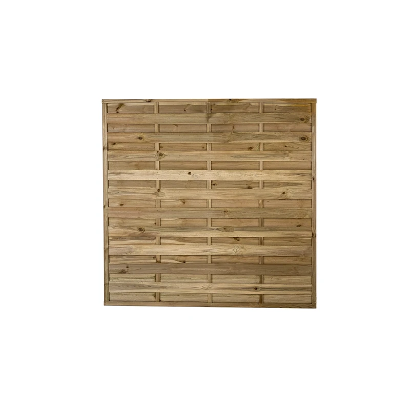 Forest Garden 1.8m x 1.8m Pressure Treated Decorative Flat Top Fence Panel - Pack of 3