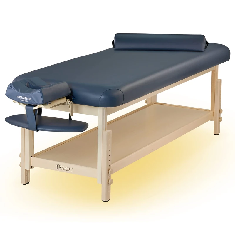 Master Massage Laguna Stationary Table - 76cm Wide - Royal Blue