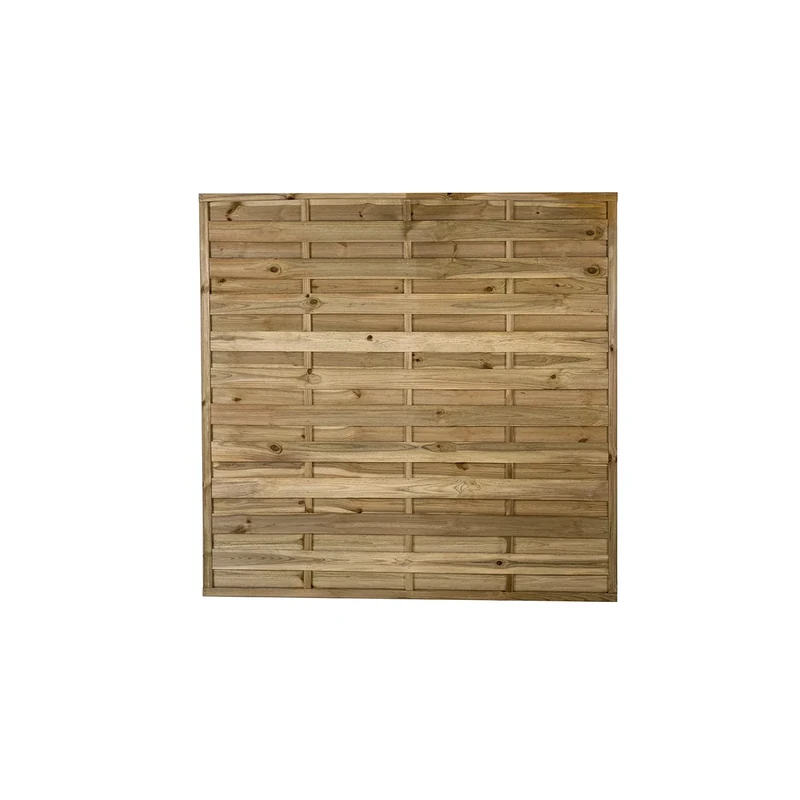 Forest Garden 1.8m x 1.8m Pressure Treated Decorative Flat Top Fence Panel - Pack of 5