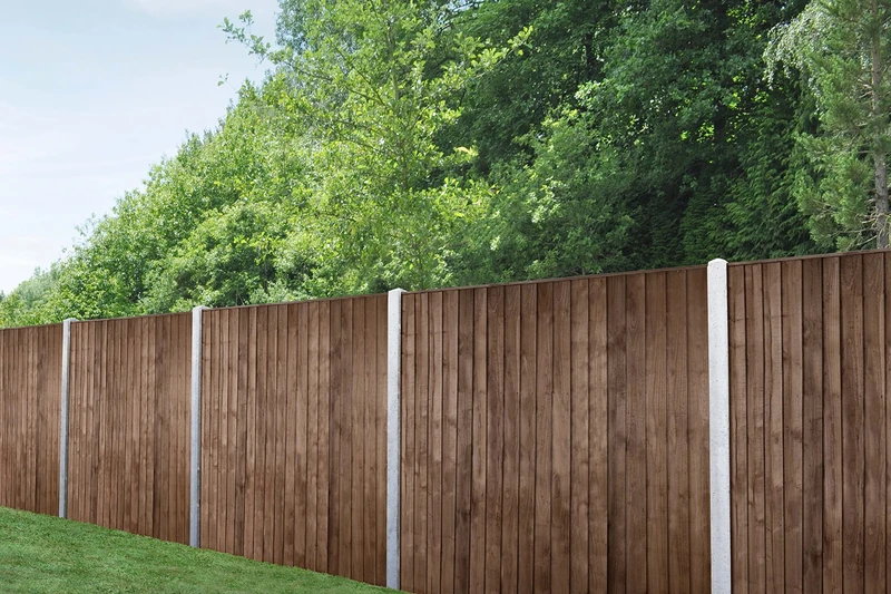 Forest Garden 6ft x 6ft (1.83m x 1.85m) Brown Pressure Treated Closeboard Fence Panel - Pack of 20