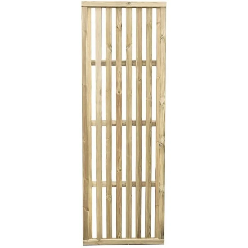 Forest Garden 1.8m x 0.6m Pressure Treated Vertical Slatted Trellis Screen - Pack of 4