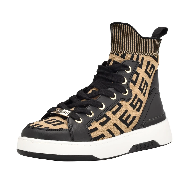 GUESS Women's Mannen Sneaker, Medium Brown, 2 UK