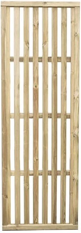 Forest Garden 1.8m x 0.6m Pressure Treated Vertical Slatted Trellis Screen - Pack of 5