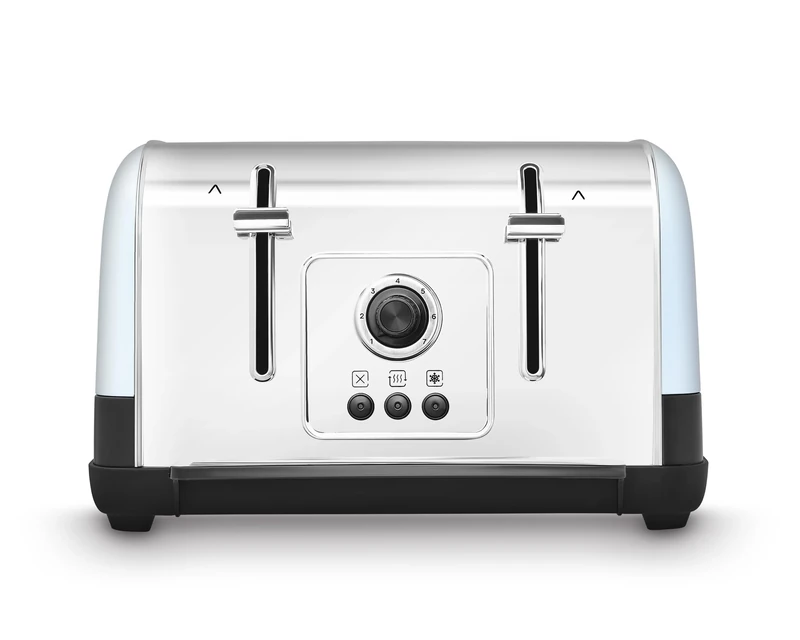 Morphy Richards Venture 4 Slice Toaster, High Lift Function, Cancel, Defrost and Reheat, Removeable Crumb Tray, 1800W, Duck Egg, 240136, Black