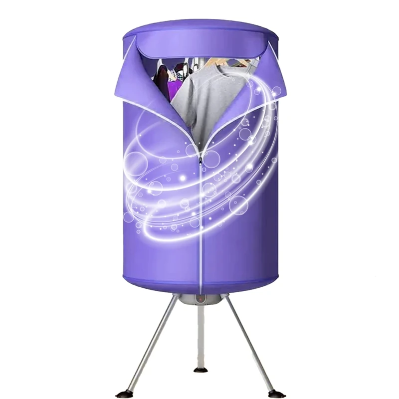 Household Mini Electric Clothes Dryer Air O Dry Drying machine (Purple B72)
