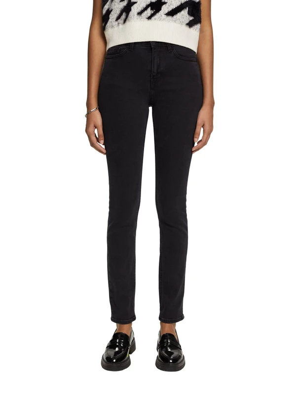 ESPRIT Women's Jeans, 911/Black Dark Wash, 25W x 32L - Image 1