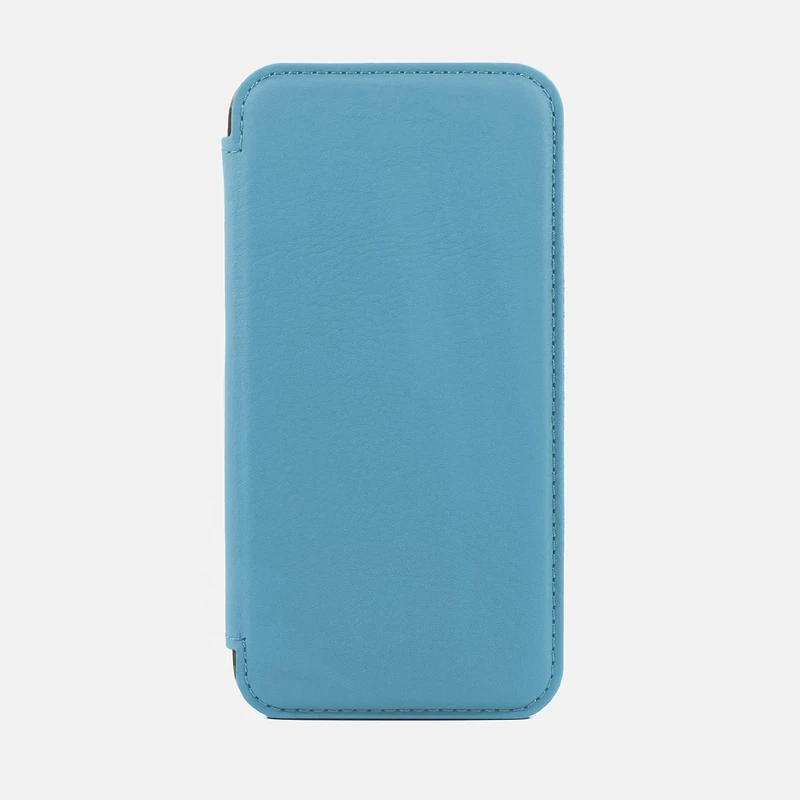 Greenwich BLAKE Leather Folio Case for iPhone 14 Pro Max Compactible with MagSafe - Tahiti Gunmetal