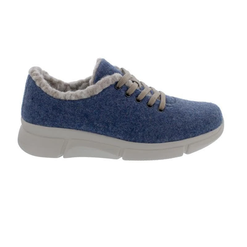 Berkemann Women's Lenja Rcycl Sneaker, Steel Blue, 4.5 UK