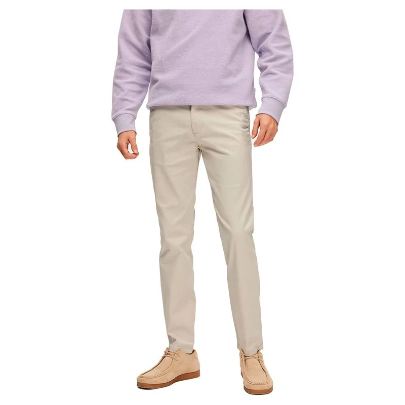 Selected Homme Mens Slh175-slim New Miles Flex Pant Noos Chino Trousers, Moonstruck, 30W / 32L UK