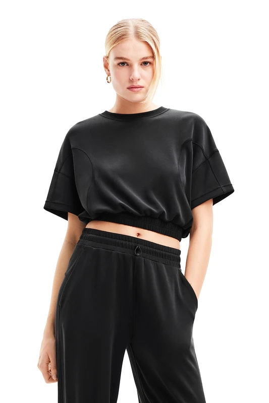 Desigual Women's Ts_Pinko T-Shirt, Black, L