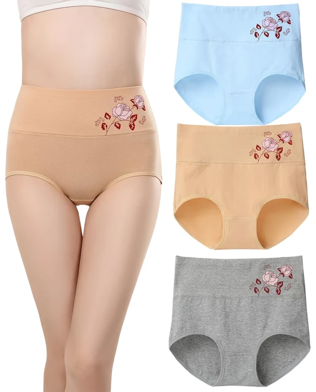 marysgift Cotton Underwear Women Ladies Full Briefs Multipack Pants High Waisted Knickers Womens XL UK 10 12 I02