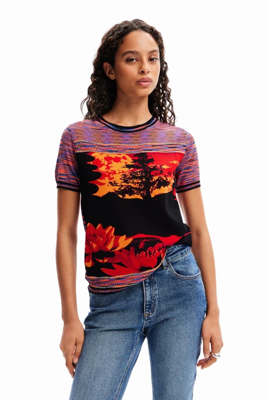 Desigual Women's Ts_alejandría T-Shirt, Orange, S