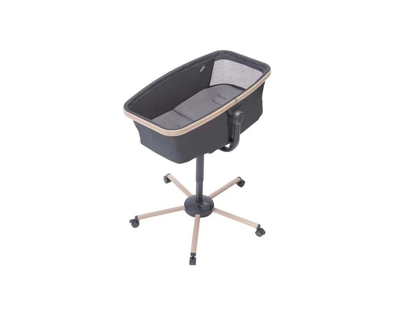 Maxi-Cosi Alba All in 1 Bassinet, Reclining Bassinet and Highchair, 100% Recycled Fabrics, 0 Months - 3 Years Old (15kg), Combine with Maxi-Cosi Alba Meal Kit, Beyond Graphite