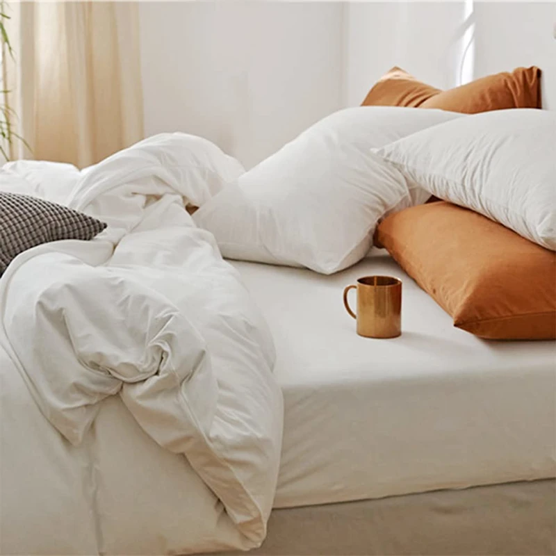 ETDIFFE White Queen Size Comforter, 3 Piece Aesthetic Modern Bedding Set - Soft & Lightweight All Season Microfiber Down Alternative Bed Comforter with 2 Pillow Shams for Women Men