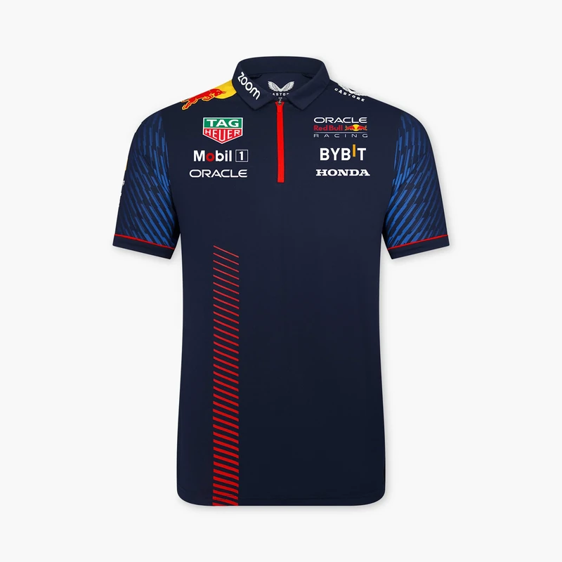 Red Bull Racing Formula One Team - Official 2023 Formula 1 Merchandise - Replica Team Short Sleeve Polo Shirt - Night Sky - Men's (XXL)