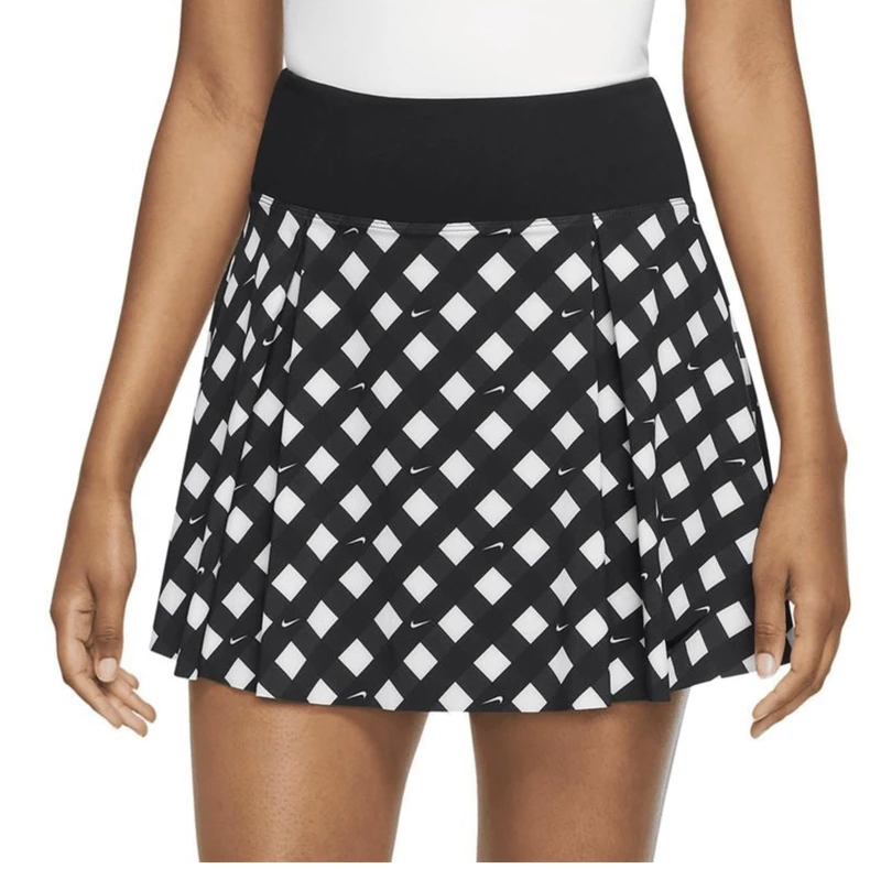 NIKE DX1142-010 W NK DF CLB SKRT REG PRINT Sports skirt Women's BLACK/BLACK Size M