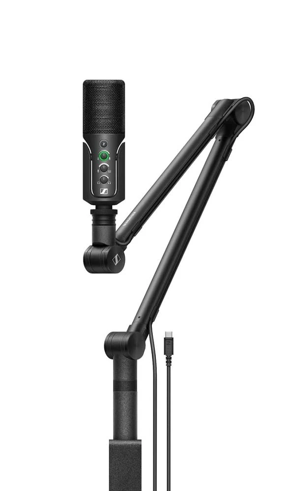 Sennheiser Profile Streaming Set with USB Mic, Boom Arm and Pouch | Plug & Play Design, for Podcasting & Streaming | Cardioid Condenser Capsule | 3m USB-C Cable Included | Black (700100)