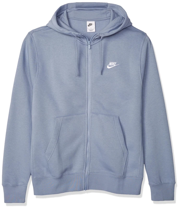 NIKE BV2645-493 M NSW CLUB HOODIE FZ BB Sweatshirt Men's ASHEN SLATE/ASHEN SLATE/WHITE Size M