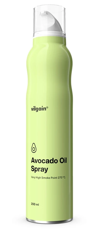 Vilgain® Avocado Oil Spray – 100% Pure Extra Virgin Avocado Oil, Heat Stable up to 270°C, Perfect for Cooking, Frying & Salads, No Propellants, Practical Spray Bottle, 200ml