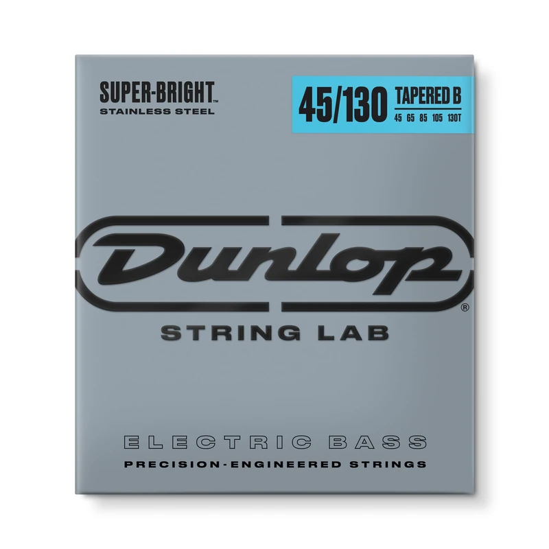 JIM DUNLOP Super Bright Stainless Steel Tapered Bass 45-130 | 5-String (DBSBS45130T)