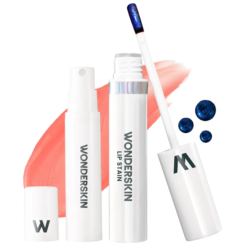 Wonderskin Wonder Blading Peel and Reveal Lip Stain Kit, Long Lasting Lip Tint, Transfer Proof, Matte Finish, Waterproof Formula (Crush)