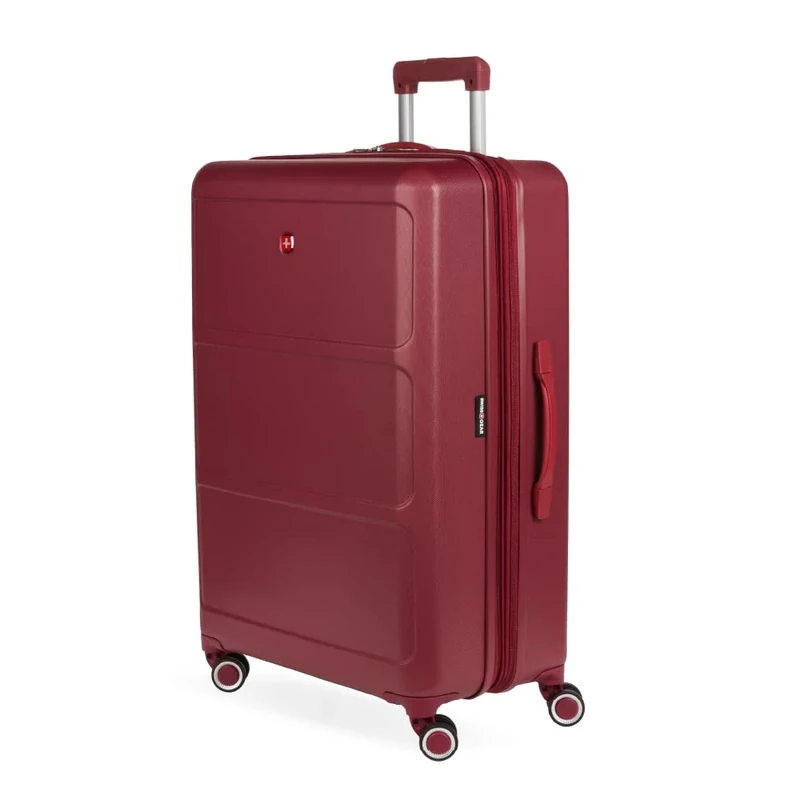 SwissGear 8090 Hardside Expandable Luggage with Spinner Wheels, Burgundy, Checked-Large 28-Inch, 8090 Hardside Expandable Luggage with Spinner Wheels