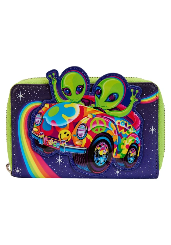 Loungefly Lisa Frank Cosmic Alien Ride Zip Wallet Wallet