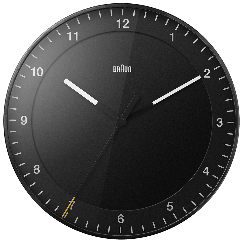 Braun Wall Clock, Black, 33x33x4.5 cm - Image 1