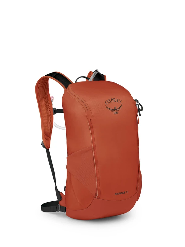 Osprey Skarab 18L Men's Hiking Backpack with Hydraulics Reservoir, Firestarter Orange