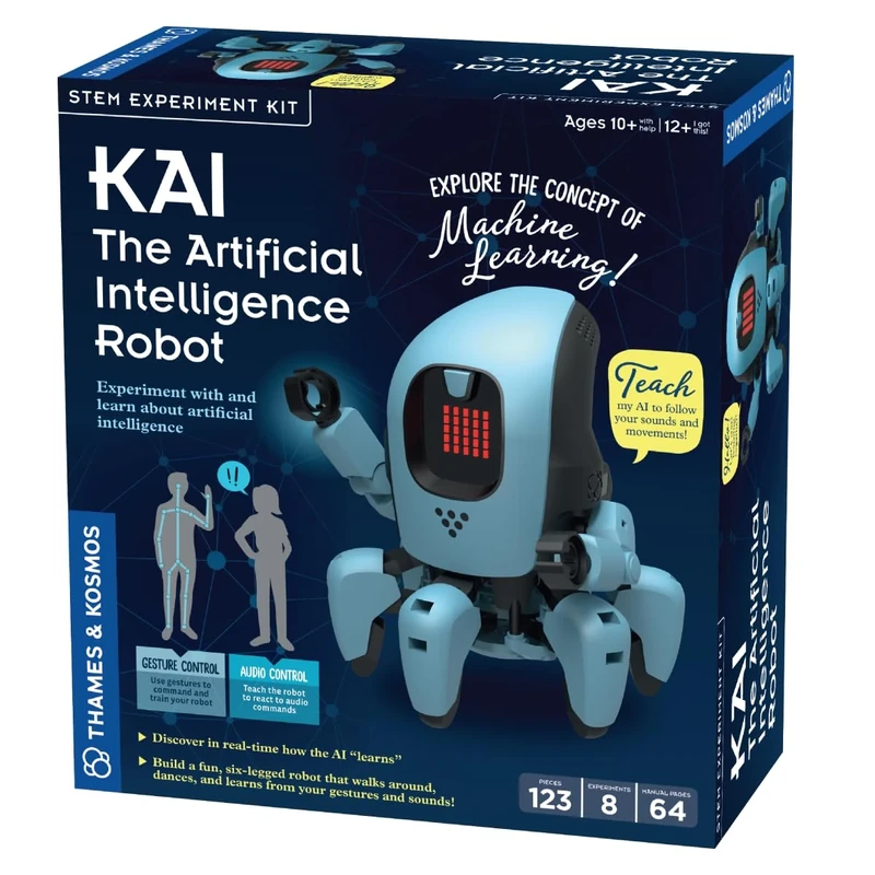 Thames & Kosmos KAI: The Artificial Intelligence Robot, Kids Science Kit, Learning Resources for AI and Robotics, STEM Toys for Science Experiments, Age 10+ with Help & Age 12+ Alone
