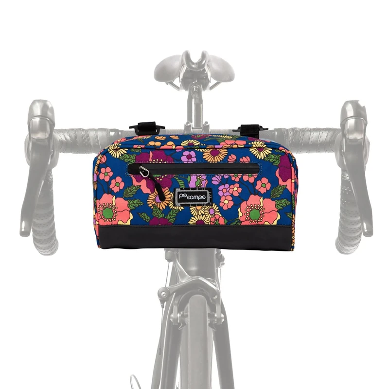 Po Campo Bags Bike Accessories – Domino Handlebar Bag – Large Bike Bag for Front Handlebars – Waterproof Bicycle Storage Bag – Front Mount Bicycle Bag That converts to Crossbody (Meadow) - Image 1