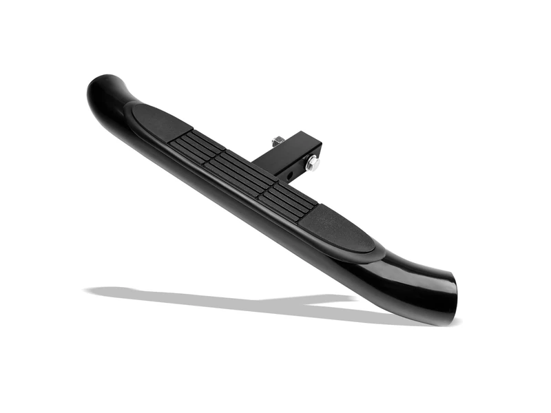 ArmorDillo 3" Round Hitch Step for Truck, SUV - Black, Bar-Style, Class 4, 2" Receiver