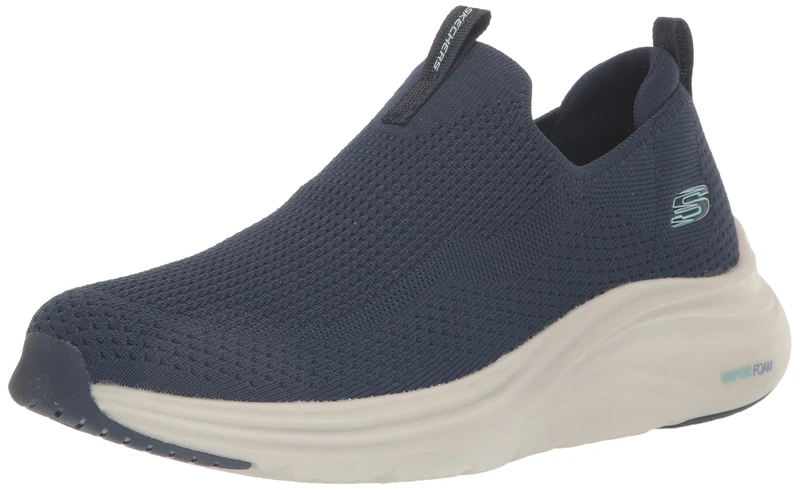 Skechers Women's Vapor Foam True Classic Sneaker, Navy Knit/Trim, 4.5 UK