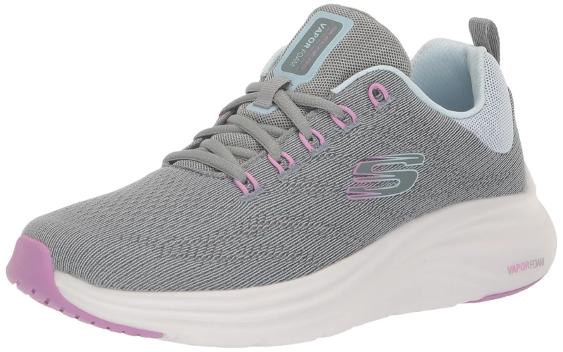 Skechers Women Vapor Foam Gymt 9 Sneaker, Gray Multicolor Gym, 9 US