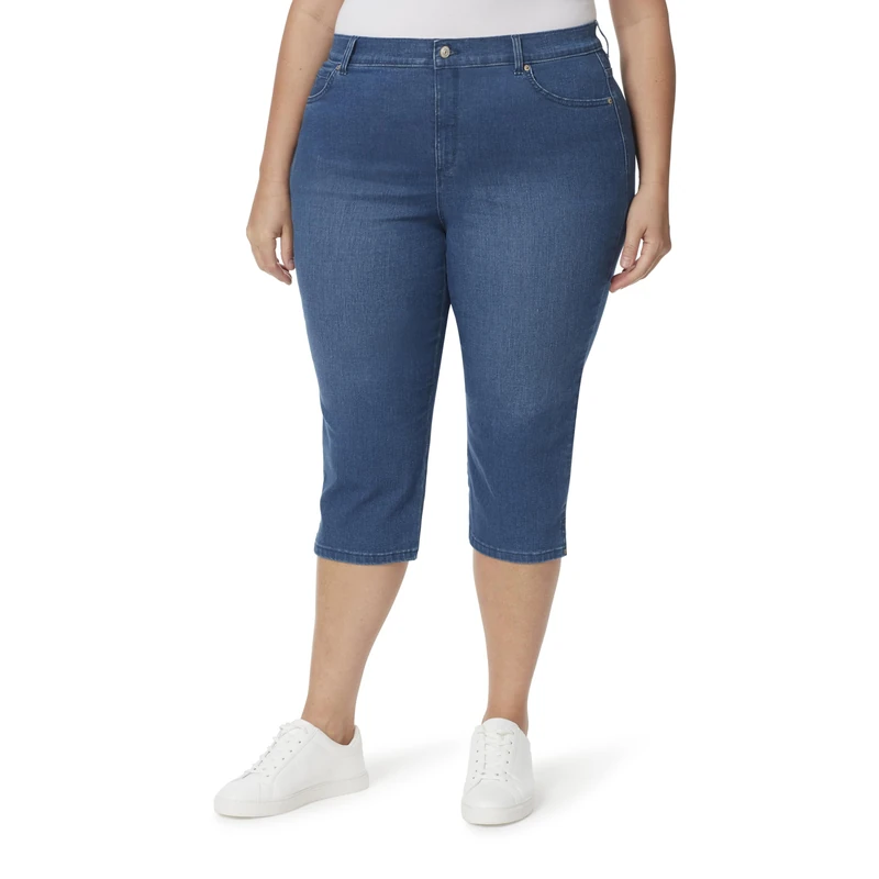 Gloria Vanderbilt Women's Amanda Capri Jeans, Frisco-Rivets, 14