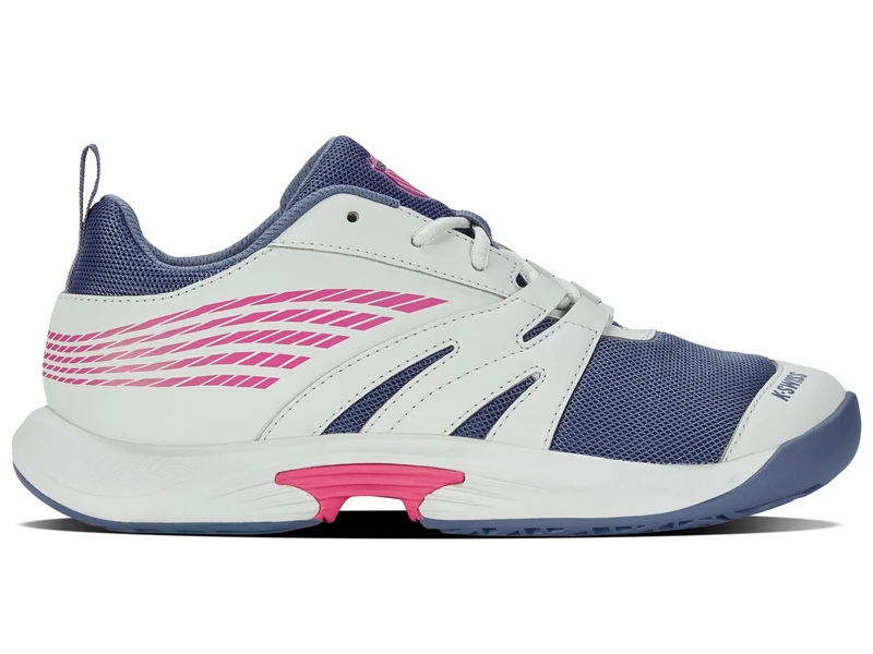 K-Swiss Girls' Speedtrac Tennis Shoe, Blue Blush Blue Blizzard Carmine Rose, 4 UK