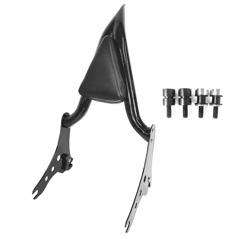 Black Detachable Rear Passenger Sissy Bar Backrest with Pad Fit for Harley Softail Sport Gilde Low Rider S 2018 2019 2020 2021 2022