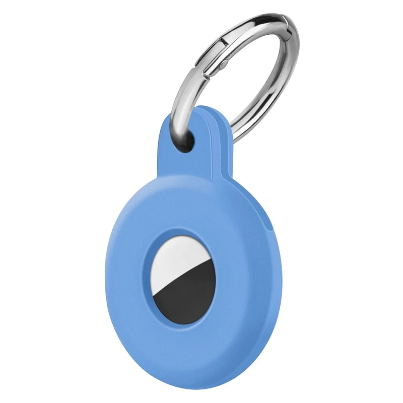 Ainiv Protective Case for AirTag, 1PC Thick Silicone Keyring Case Compatible with Apple Airtag, Durable Protective Holder Cover with Anti-Lost Key Ring, Pet Collar Locator Tracker Cover